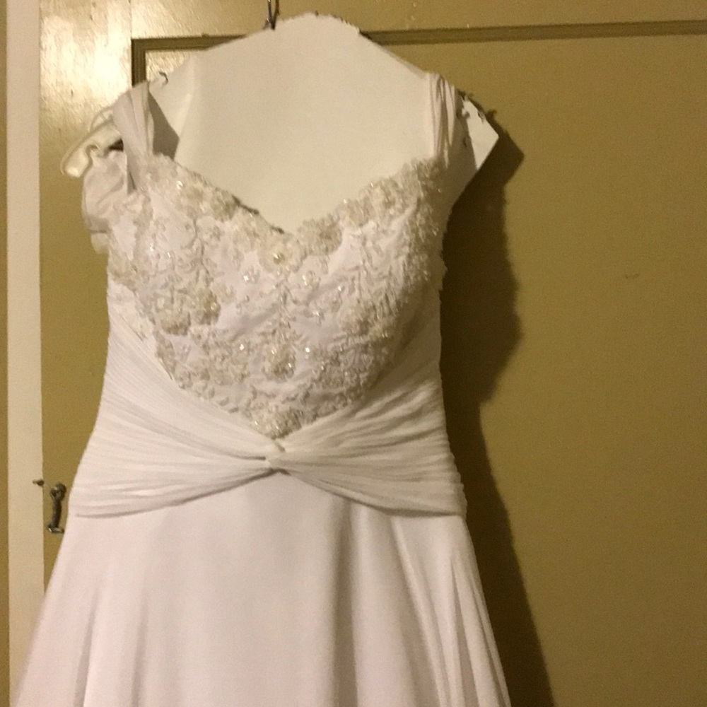 Wedding dress with veil